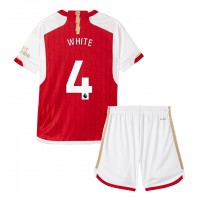 Arsenal Ben White #4 Hjemmedraktsett Barn 2023-24 Kortermet (+ Korte bukser)